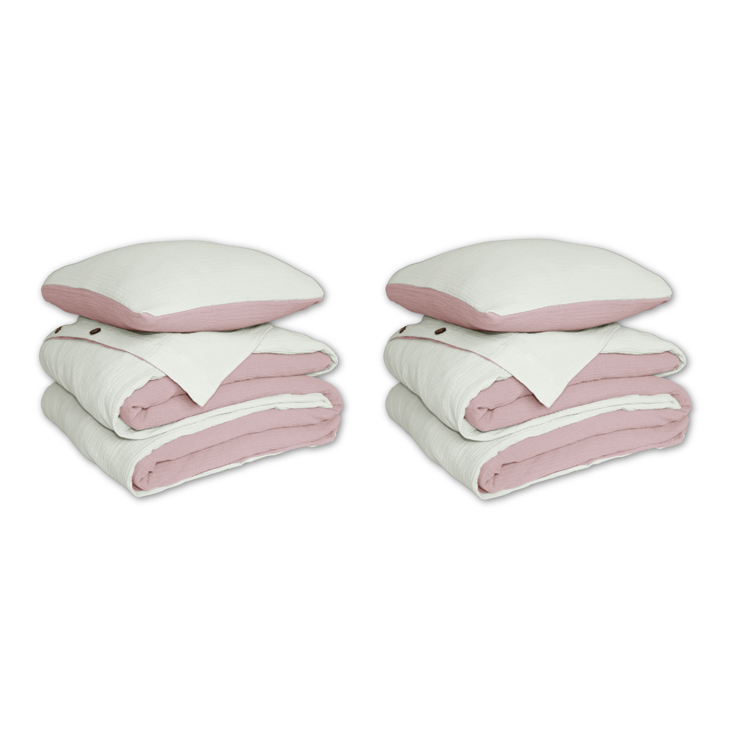 2er-Set Musselin Bettwäsche-Bundles