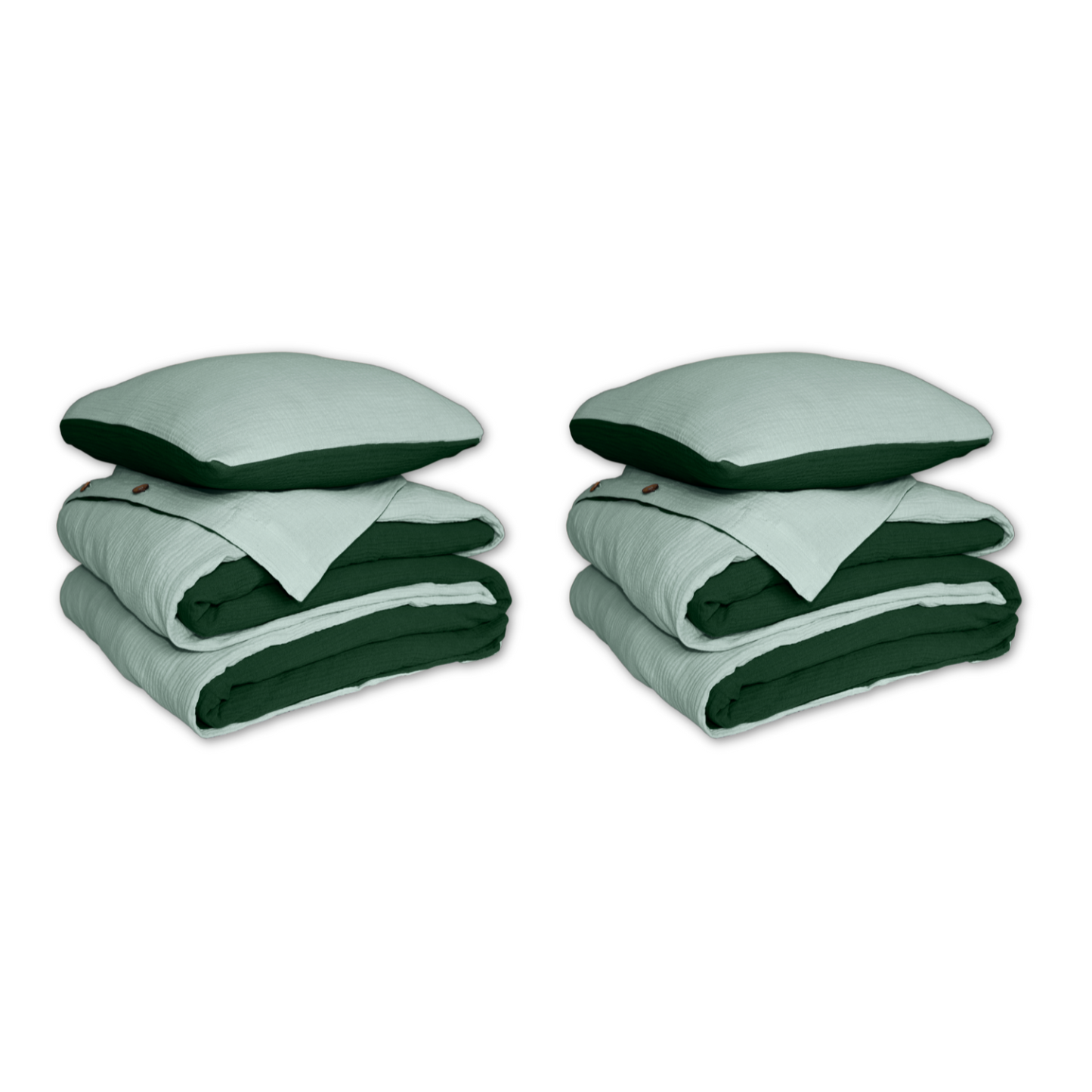 2er-Set Musselin Bettwäsche-Bundles