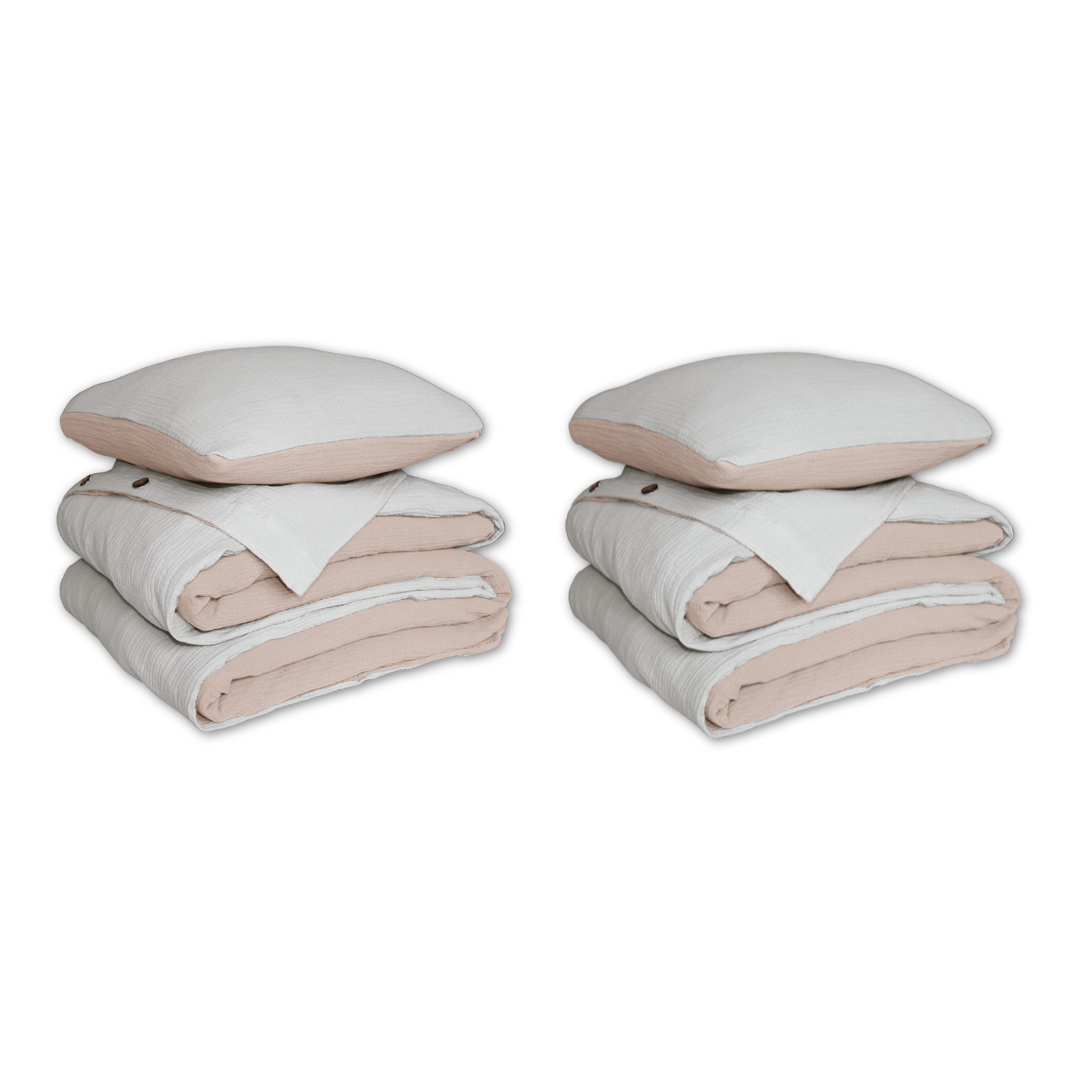 2er-Set Musselin Bettwäsche-Bundles