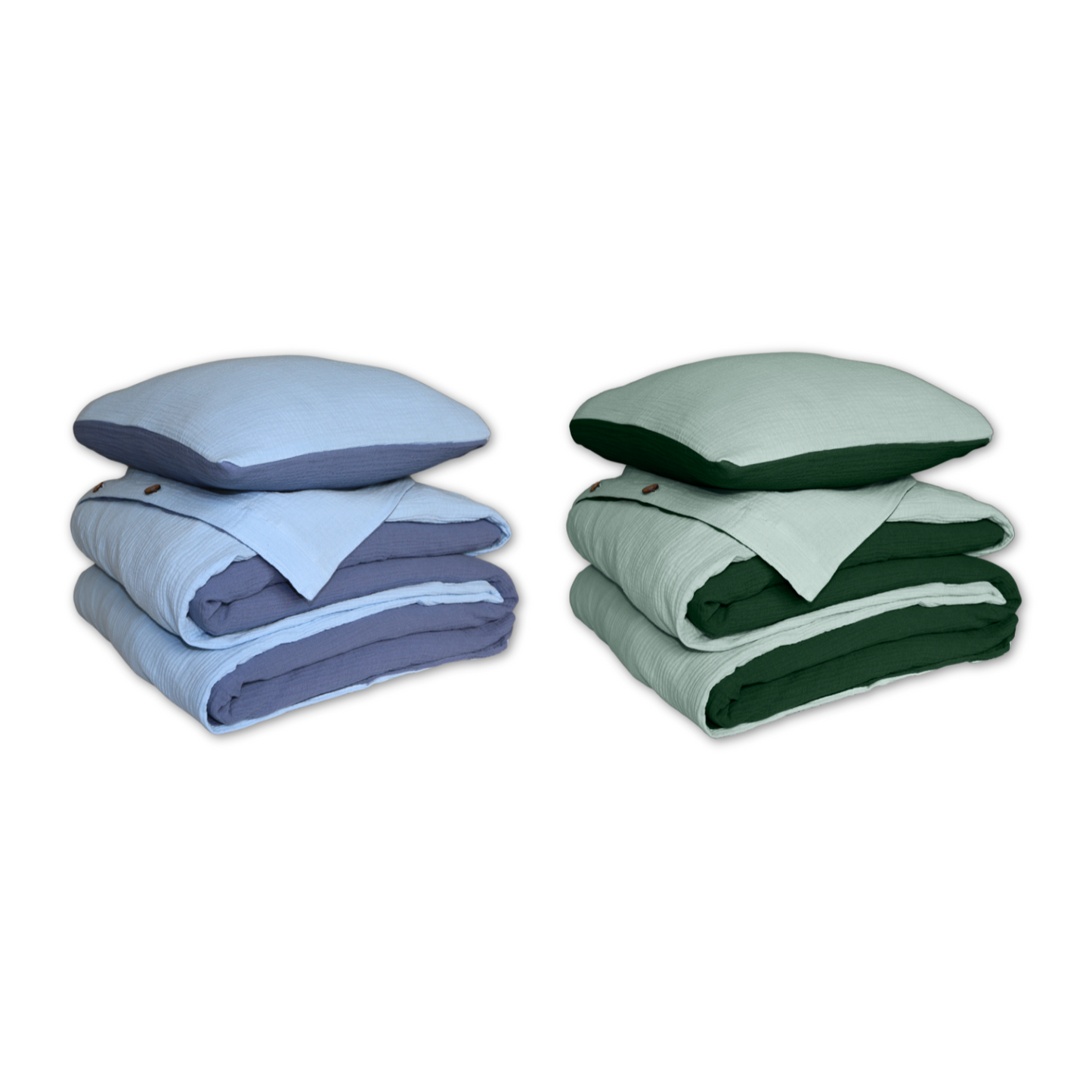 2er-Set Musselin Bettwäsche-Bundles