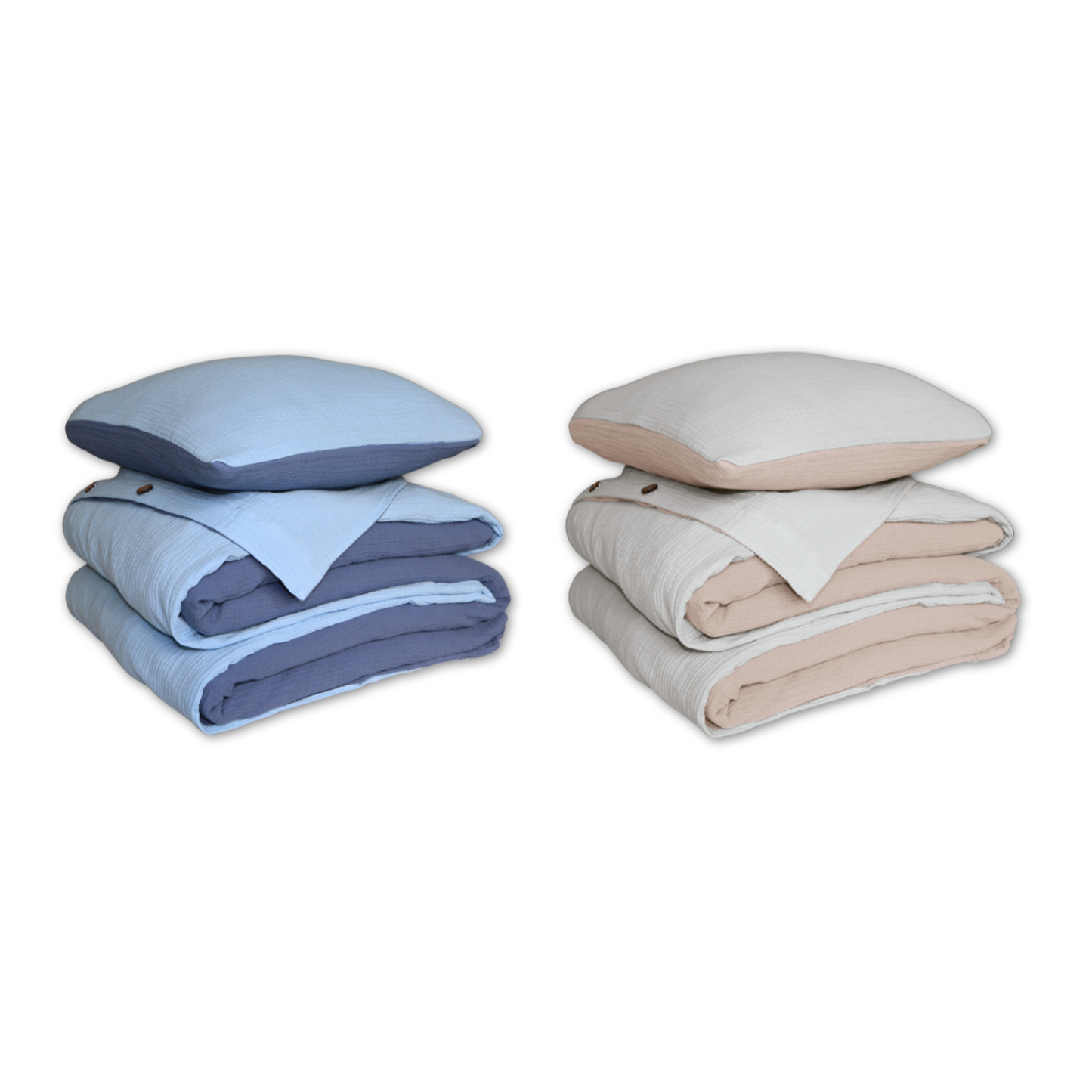 2er-Set Musselin Bettwäsche-Bundles