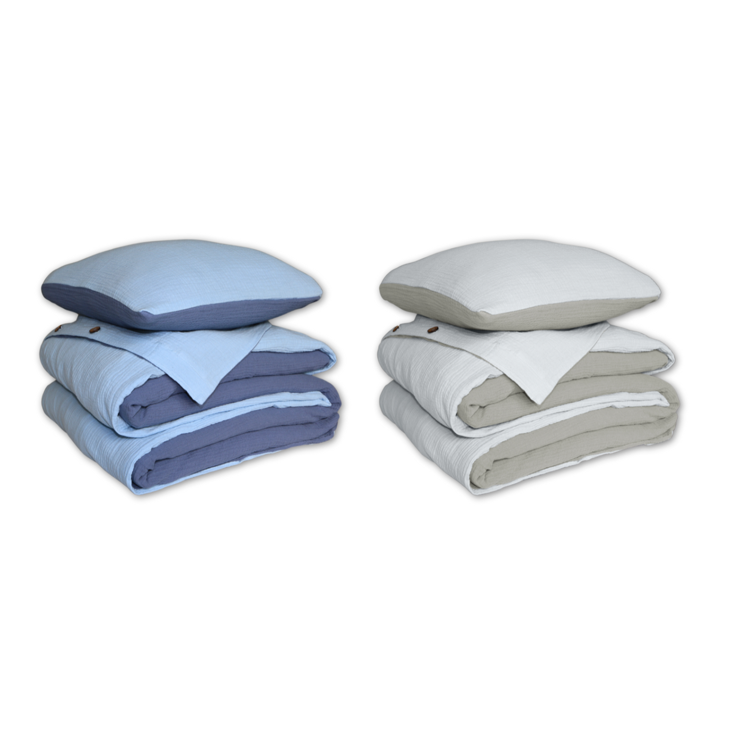 2er-Set Musselin Bettwäsche-Bundles