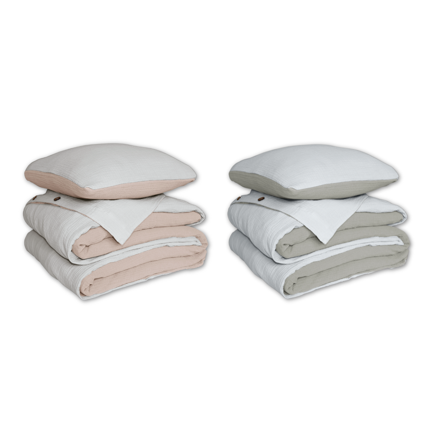 2er-Set Musselin Bettwäsche-Bundles
