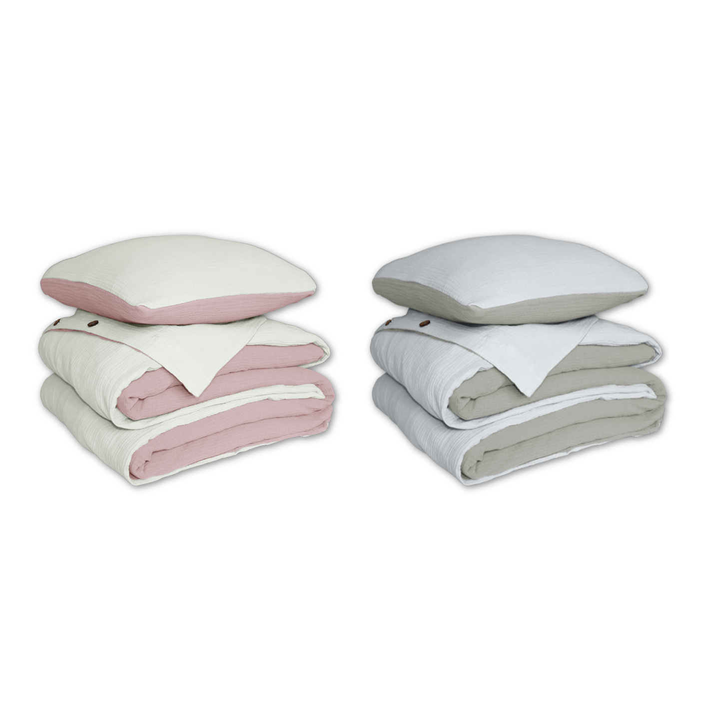 2er-Set Musselin Bettwäsche-Bundles