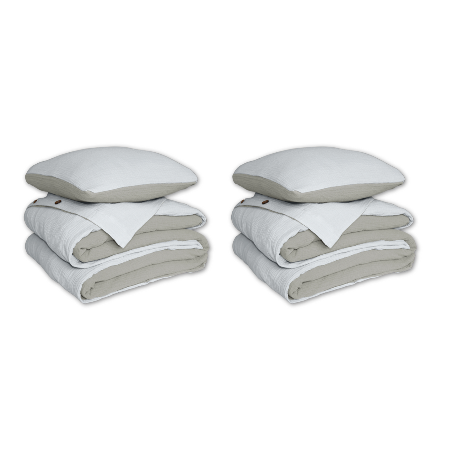 2er-Set Musselin Bettwäsche-Bundles