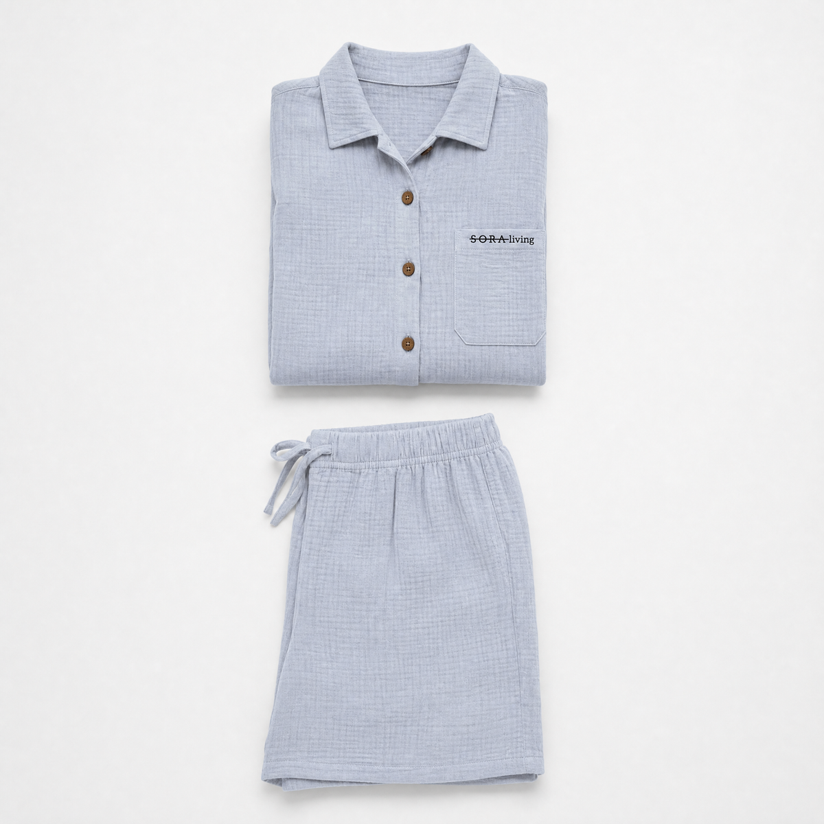 Langarm-Shorts Musselin Pyjama Set 2-Teilig Bundles