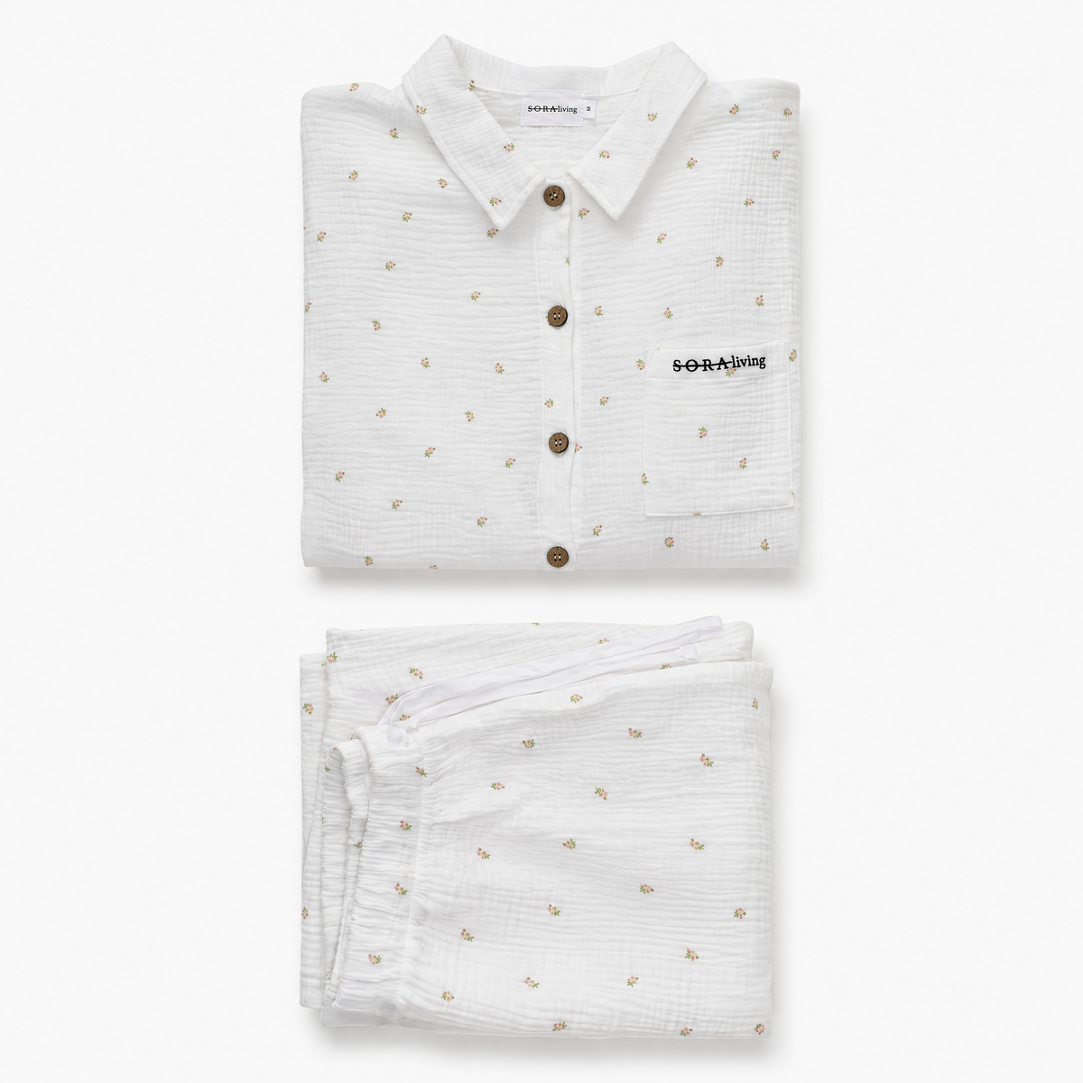 Langarm-Shorts Musselin Pyjama Set 2-Teilig Bundles
