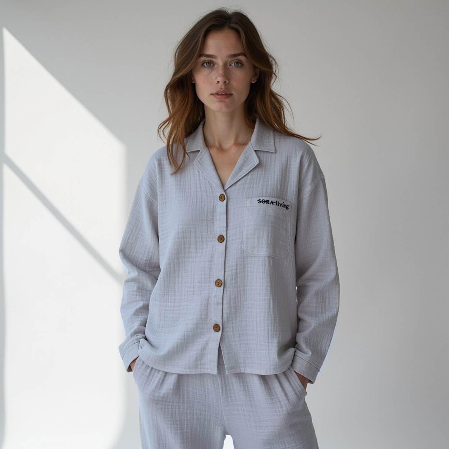 Langarm Musselin Pyjama Set 2-Teilig