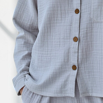 Langarm Musselin Pyjama Set 2-Teilig