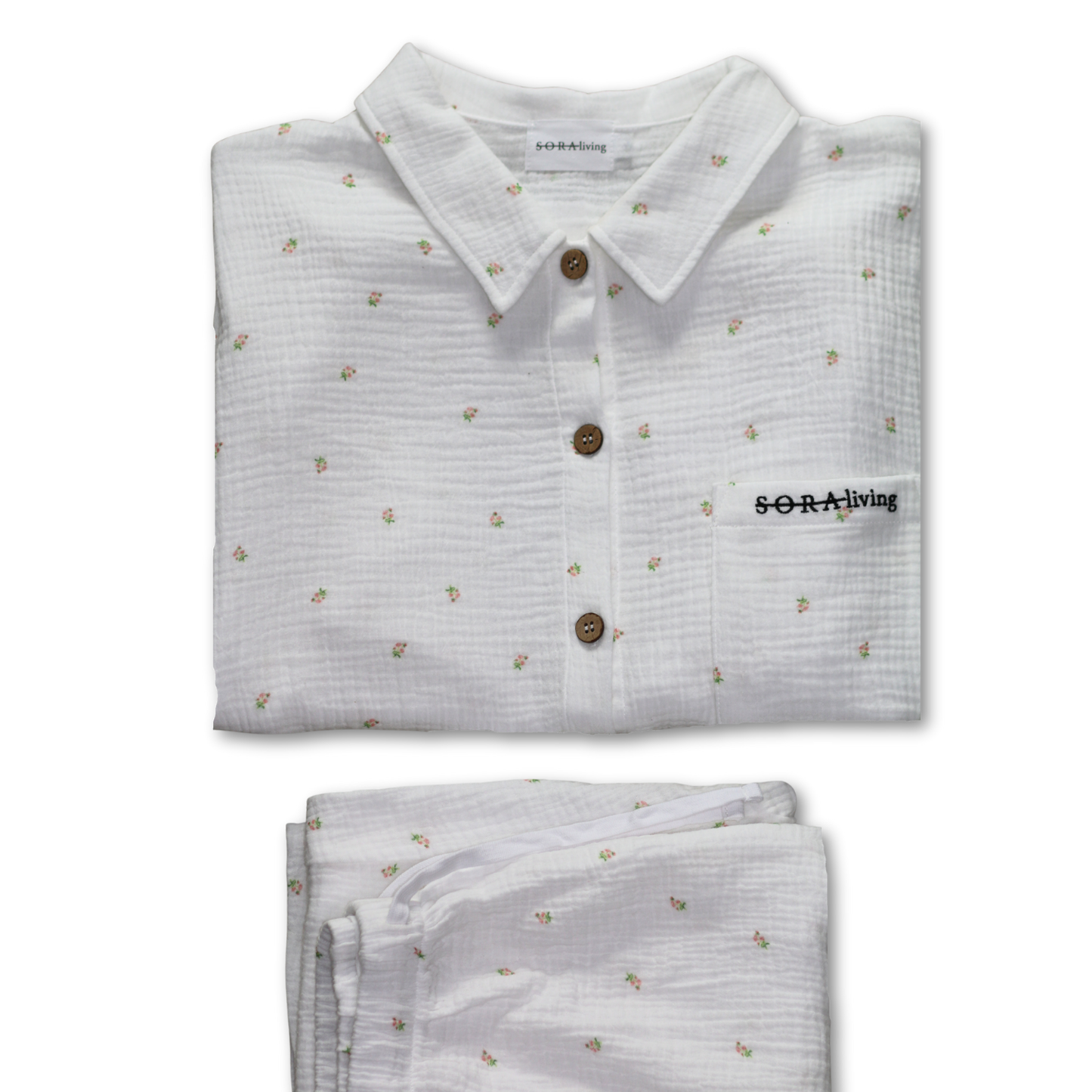 Langarm Musselin Pyjama Set 2-Teilig