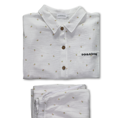 Langarm Musselin Pyjama Set 2-Teilig