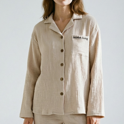 Langarm Musselin Pyjama Set 2-Teilig