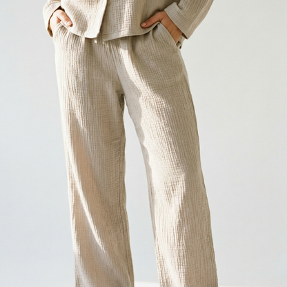 Langarm Musselin Pyjama Set 2-Teilig