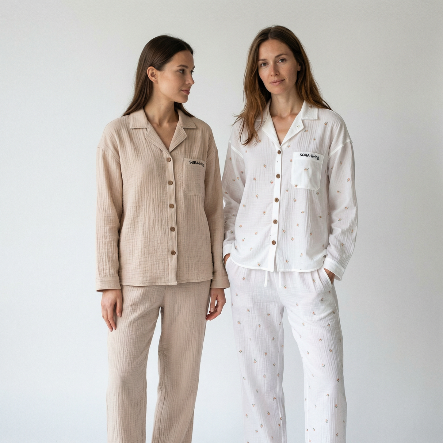 Langarm Musselin Pyjama Set 2-Teilig Bundles