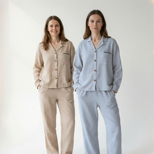 Langarm Musselin Pyjama Set 2-Teilig Bundles