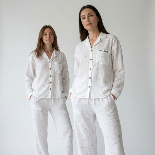 Langarm Musselin Pyjama Set 2-Teilig Bundles