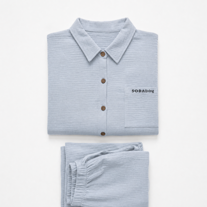 Langarm Musselin Pyjama Set 2-Teilig