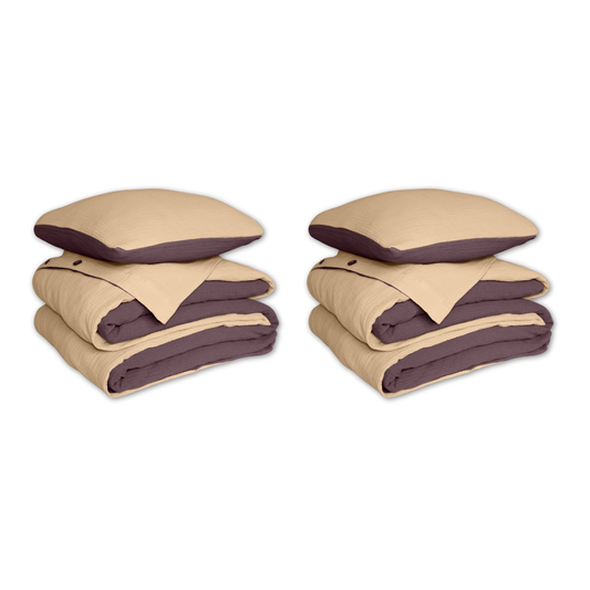 2er-Set Musselin Bettwäsche-Bundles