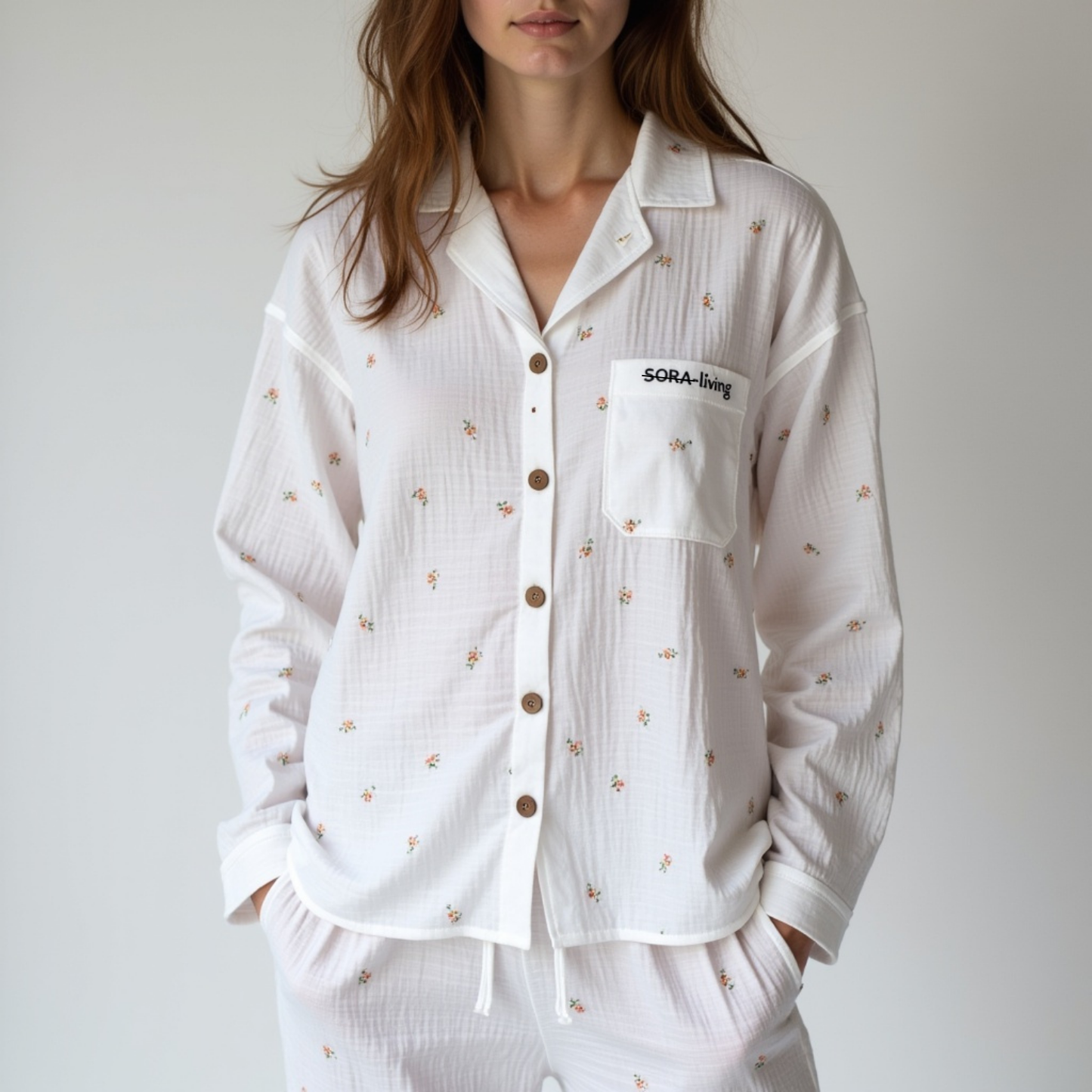 Langarm Musselin Pyjama Set 2-Teilig