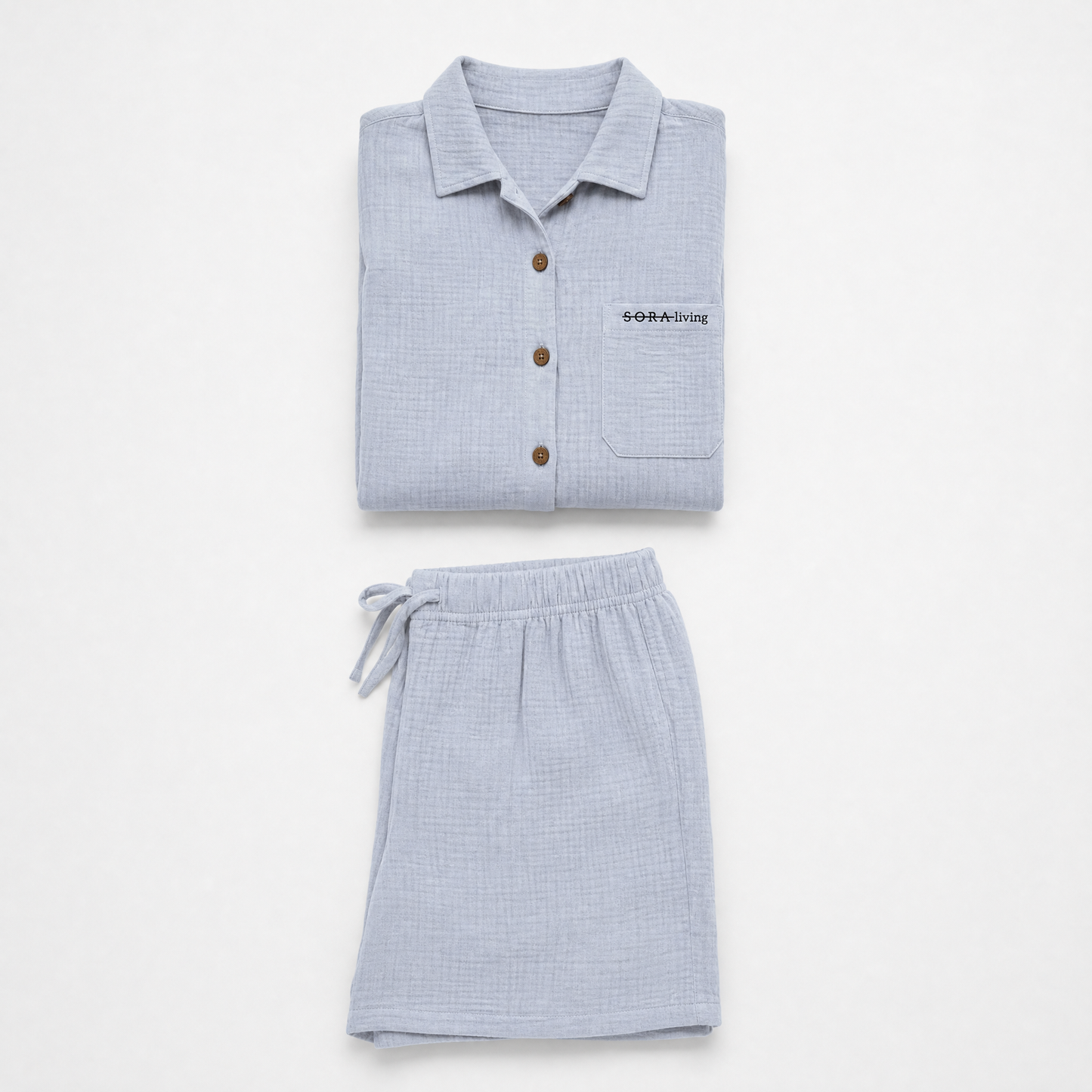 Langarm-Shorts Musselin Pyjama Set 2-Teilig Bundles
