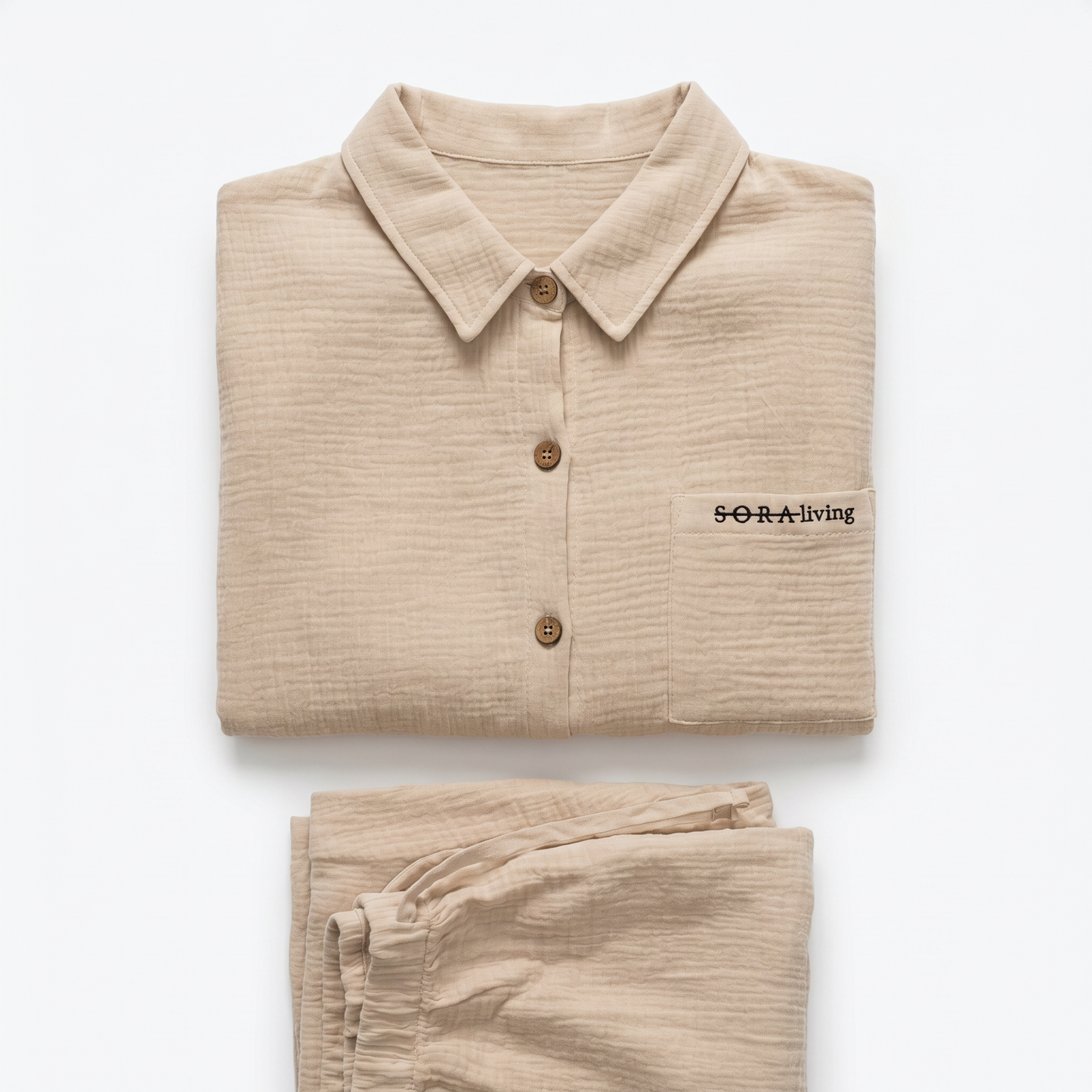 Langarm-Shorts Musselin Pyjama Set 2-Teilig Bundles